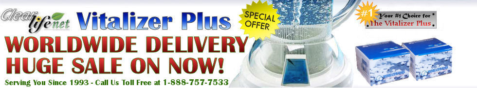 Vitalizer Plus Advanced Hexagonal Water System Filter Special Holiday Discount Promotion